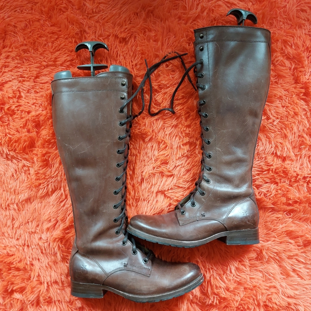 Women's Frye Melissa Knee-High Lace-Up Boots